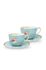 Early Bird Set/2 Cappuccino Tassen & Untertassen Blau