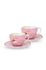 Early Bird Set/2 Cappuccino Tassen & Untertassen Rosa