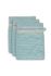 Lot de 3 Gants de Toilette Soft Zellige en Coloris Bleu 16 x 22 cm