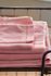 Large Bath Towel Soft Zellige Pink 70x140 cm