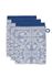 Lot de 3 Gants de Toilette Tile de Pip Bleu 16x22cm