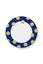 Set/2 Assiettes Dot Delight Bleu Marine/Or 23cm