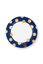 Set/2 Assiettes Dot Delight Bleu Marine/Or 26.5cm
