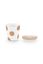Tasse de Petite Taille & Conseil de Thé Dot Delight Blanc-Or