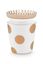 Tasse de Petite Taille & Conseil de Thé Dot Delight Blanc-Or