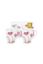Set/2 Tasses de Grande Taille Jolie Points Or Rose