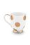 Set/2 Tasses Dot Delight Blanc/Or 350ml