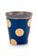 Set/2 Tasse sans Anse & Soucoupes à Thé Dot Delight Bleu Marine/Or 290ml