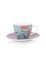 Flower Festival Espresso Cup & Saucer Light Blue