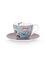 Flower Festival Cappuccino Tasse & Undertasse Hellblau