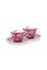 Lot de 2 Tasses et Soucoupes à Cappuccino Flower Festival Rose Foncé