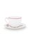 Tasse et Soucoupe Jolie Points Or Rose