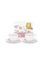 Set/2 Tassen & Untertassen Jolie Punkte Gold Rosa