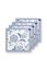 Set/4 Servietten Royal Regal Flower Blau