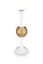 Candle Holder Metal Sphere Medium White-Gold 37cm