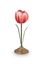 Set/2 Tulpe Kerzenhalter Metall Rosa