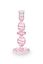 Kerzenständer Glas Strudel Rosa 20cm