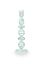 Bougeoir en Verre Tourbillon Bleu Clair 28cm