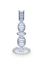 Bougeoir en Verre Tourbillon Bleu Foncé 20cm