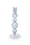Bougeoir en Verre Tourbillon Bleu Foncé 22cm