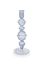 Bougeoir en Verre Tourbillon Bleu Foncé 22cm