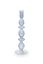 Bougeoir en Verre Tourbillon Bleu Foncé 28cm