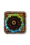Bougeoir en Verre Bead Bleu/Vert 23.5cm