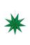 Christmas Star Paper Stripes Dark Green 60cm