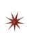 Christmas Star Paper Overall Print Dark Red 110cm
