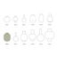 Vase Metal Dots White Gold 32cm