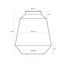 Vase Metal Stripes White Gold 29cm