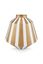 Metalen Vaas Strepen Wit Goud 35cm