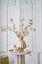 Metalen Vaas Strepen Wit Goud 35cm