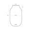 Vase Metal Oval Mid Blue 30cm