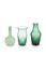 Set/3 Petits Vases en Verre Bleu-Vert