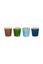 Set/4 Porte/Bougie Verre Bleu 7cm 