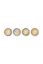 Set/4 Porte/Bougie Verre Bleu 7cm 
