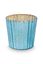 Set/4 Porte/Bougie Verre Bleu 7cm 