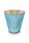 Set/3 Porte/Bougie Verre Bleu 10cm 