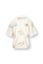 Flora Top Short Sleeve Blossom Chique White