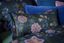 Rechthoekig Sierkussen Flores Felices Donkerblauw