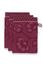 Lot de 3 Gants de Toilette Jasmin Jacquard Rose Foncé 16x22cm