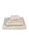 Lot de 3 Serviettes Invité Jasmin Jacquard Sable 30x50cm