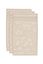 Lot de 3 Serviettes Invité Jasmin Jacquard Sable 30x50cm