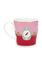 Set/2 Mokken Groot Love Birds Medallion Rood-Roze