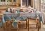 Table Cloth Blooming Tales Khaki-Blue