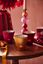 Set/3 Tea Light Candle Holder Glass Red 10cm