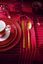 Set/4 Napkins Stripes Dark Red