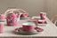 Lot de 4 Articles Tasses Oriental Flower Festival Rose Foncé