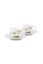 Set/2 Espresso Cups & Saucers Jolie Dots Gold Blue